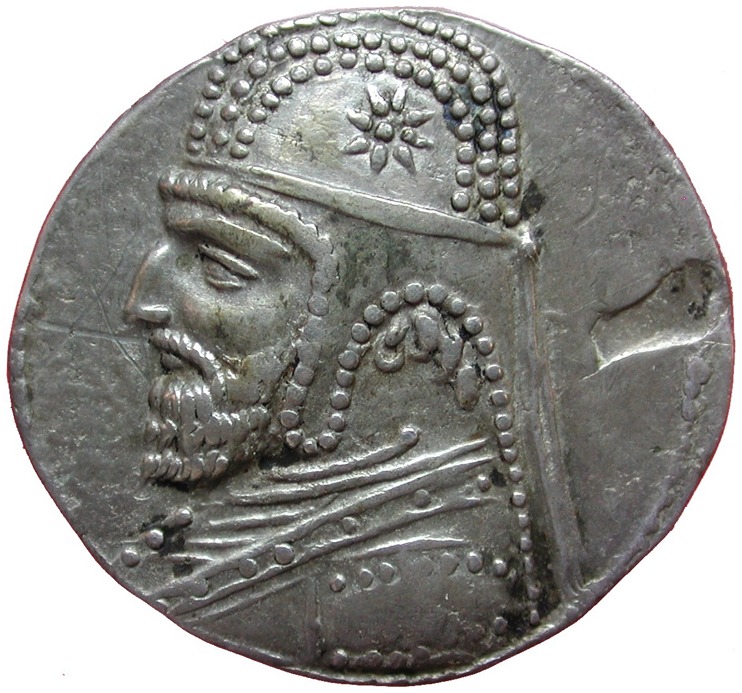 Tetradrachm of the Parthian monarch Orodes I Seleucia mint